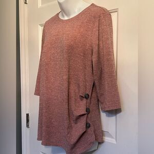 Tunic style with Button detail pullover knit top Sz small